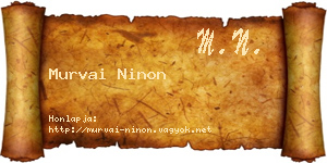 Murvai Ninon névjegykártya